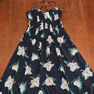 Banana Republic Floral Maxi Dress - Blue with White and Green